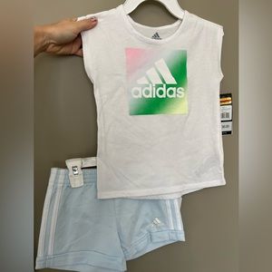 Brand new Adidas shirt and shorts set